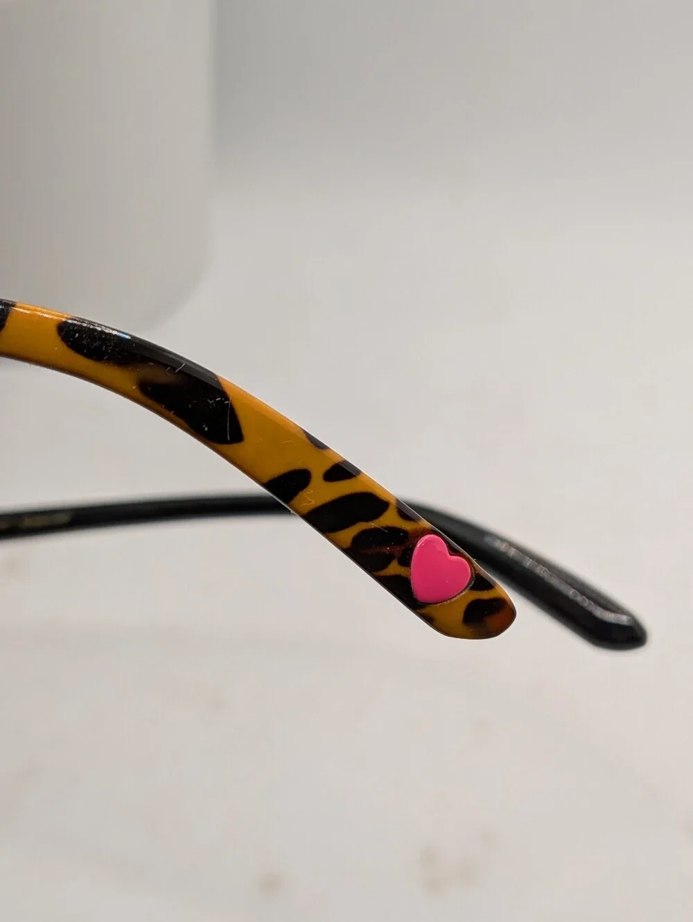 Betsey Johnson Leopard Print Cat Eye Sunglasses - Black Lenses